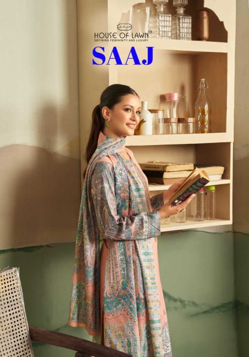 House of Lawn Saaj Cotton Salwar Suit Catalog 6 Pcs 1 510x731 - House of Lawn Saaj Cotton Salwar Suit Catalog 6 Pcs