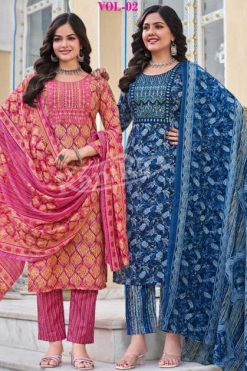 Kanika ishita Vol 2 Cotton Kurti with Dupatta Bottom Catalog 12 Pcs 247x371 - Surat Fabrics