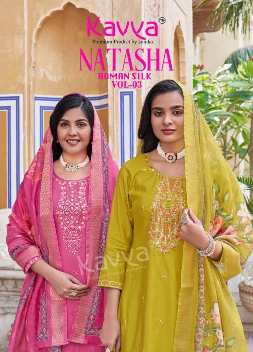 Kavya Natasha Vol 3 Silk Readymade Suit Catalog 10 Pcs 1 510x707 - Kavya Natasha Vol 3 Silk Readymade Suit Catalog 10 Pcs