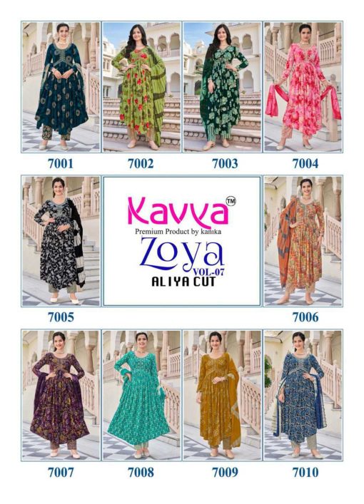 Kavya Zoya Vol 7 Aliya Cut Rayon Readymade Suit Catalog 10 Pcs 13 510x707 - Kavya Zoya Vol 7 Aliya Cut Rayon Readymade Suit Catalog 10 Pcs
