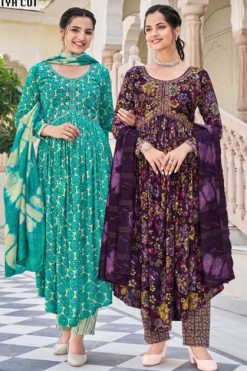 Kavya Zoya Vol 7 Aliya Cut Rayon Readymade Suit Catalog 10 Pcs 247x371 - Surat Fabrics