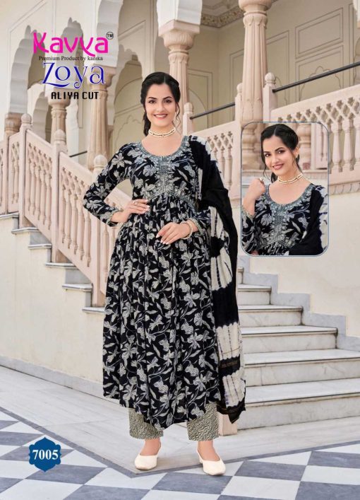 Kavya Zoya Vol 7 Aliya Cut Rayon Readymade Suit Catalog 10 Pcs 6 510x707 - Kavya Zoya Vol 7 Aliya Cut Rayon Readymade Suit Catalog 10 Pcs