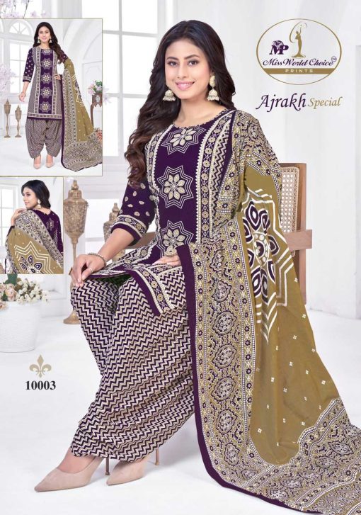 Miss World Choice Ajarakh Vol 10 Cotton Readymade Suit Catalog 10 Pcs 13 510x727 - Miss World Choice Ajarakh Vol 10 Cotton Readymade Suit Catalog 10 Pcs