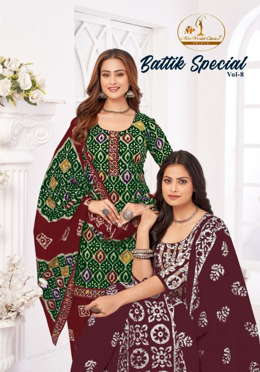 Miss World Choice Batik Special Vol 8 Cotton Readymade Suit Catalog 10 Pcs 5 510x729 - Miss World Choice Batik Special Vol 8 Cotton Readymade Suit Catalog 10 Pcs