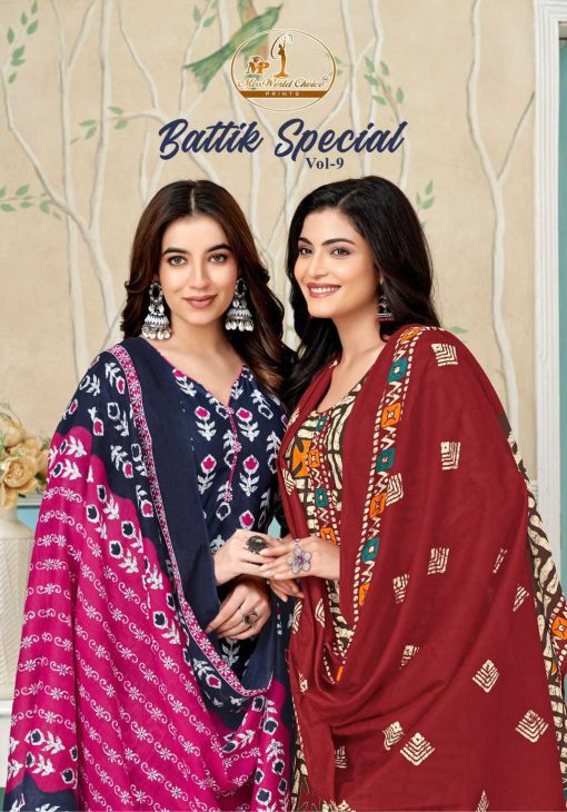 Miss World Choice Batik Special Vol 9 Cotton Salwar Suit Catalog 10 Pcs 7 510x730 - Miss World Choice Batik Special Vol 9 Cotton Salwar Suit Catalog 10 Pcs
