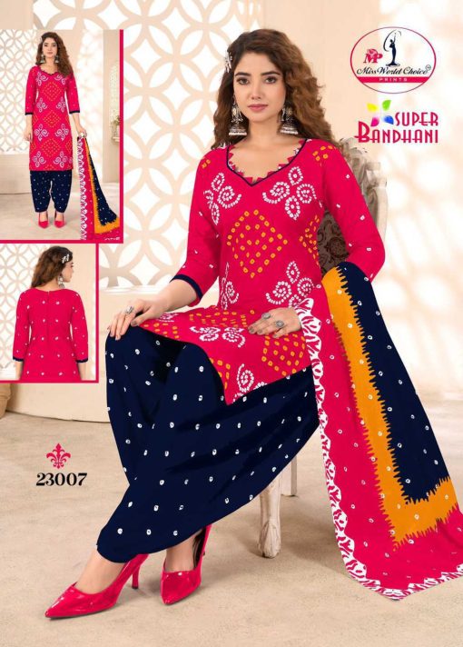 Miss World Choice Super Bandhani Vol 23 Cotton Salwar Suit Catalog 10 Pcs 11 510x712 - Miss World Choice Super Bandhani Vol 23 Cotton Salwar Suit Catalog 10 Pcs