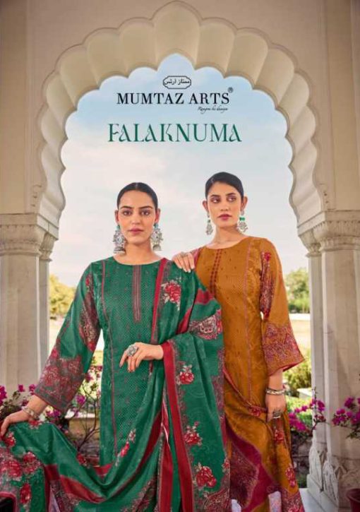 Mumtaz Arts Falaknuma Satin Salwar Suit Catalog 5 Pcs 1 510x725 - Mumtaz Arts Falaknuma Satin Salwar Suit Catalog 5 Pcs
