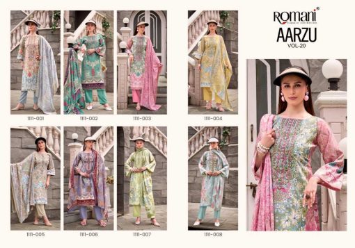 Romani Aarzu Vol 20 Cotton Salwar Suit Catalog 8 Pcs 14 510x357 - Romani Aarzu Vol 20 Cotton Salwar Suit Catalog 8 Pcs