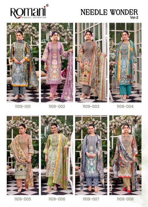 Romani Needle Wonder Vol 2 Cotton Salwar Suit Catalog 8 Pcs 12 510x714 - Romani Needle Wonder Vol 2 Cotton Salwar Suit Catalog 8 Pcs