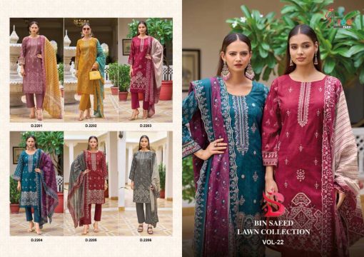 Shree Fabs Bin Saeed Lawn Collection Vol 22 Cotton Salwar Suit Catalog 6 Pcs 15 510x360 - Shree Fabs Bin Saeed Lawn Collection Vol 22 Cotton Salwar Suit Catalog 6 Pcs