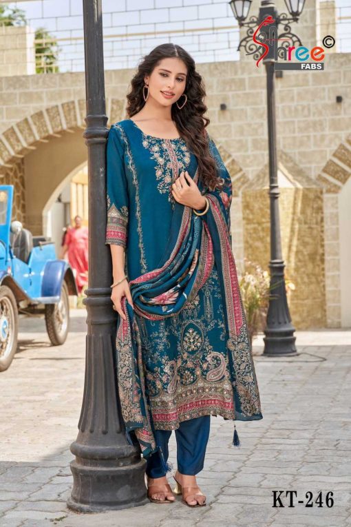 Shree Fabs KT 246 Viscose Salwar Suit Catalog 4 Pcs 2 510x765 - Shree Fabs KT 246 Viscose Salwar Suit Catalog 4 Pcs