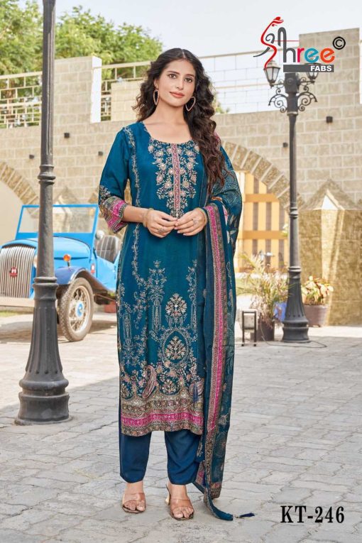 Shree Fabs KT 246 Viscose Salwar Suit Catalog 4 Pcs 3 510x765 - Shree Fabs KT 246 Viscose Salwar Suit Catalog 4 Pcs