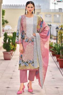 Shree Fabs Needle Wonder Premium Lawn Chiffon Cotton Salwar Suit Catalog 7 Pcs