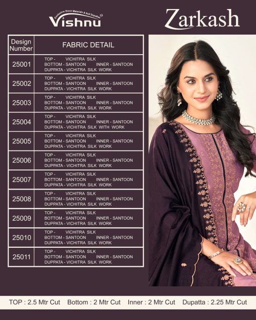 Vishnu Zarkash Silk Salwar Suit Catalog 11 Pcs 13 510x638 - Vishnu Zarkash Silk Salwar Suit Catalog 11 Pcs