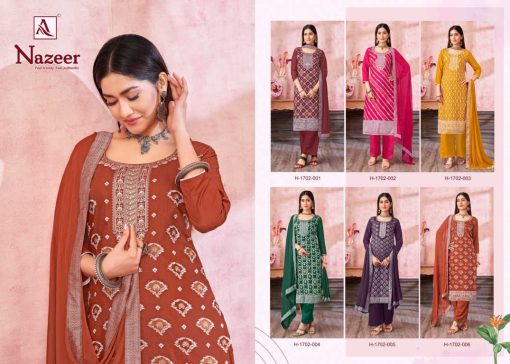 Alok Nazeer Muslin Salwar Suit Catalog 6 Pcs 18 510x364 - Alok Nazeer Muslin Salwar Suit Catalog 6 Pcs