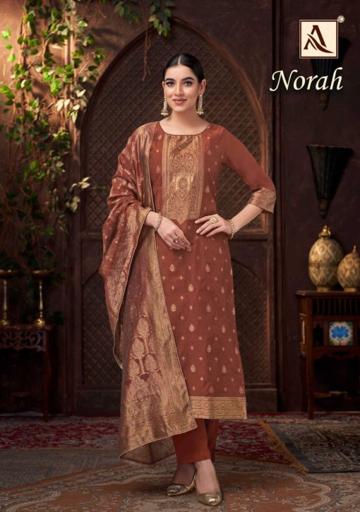 Alok Norah Jacquard Salwar Suit Catalog 6 Pcs 9 510x725 - Alok Norah Jacquard Salwar Suit Catalog 6 Pcs