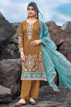 Alzohaib DN 1341 A-D Organza Salwar Suit Catalog 4 Pcs