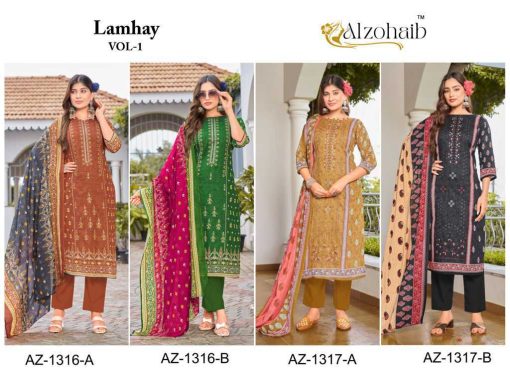 Alzohaib Lamhay Vol 1 Chiffon Cotton Salwar Suit Catalog 4 Pcs 10 510x383 - Alzohaib Lamhay Vol 1 Chiffon Cotton Salwar Suit Catalog 4 Pcs