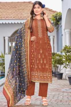 Alzohaib Lamhay Vol 1 Chiffon Cotton Salwar Suit Catalog 4 Pcs