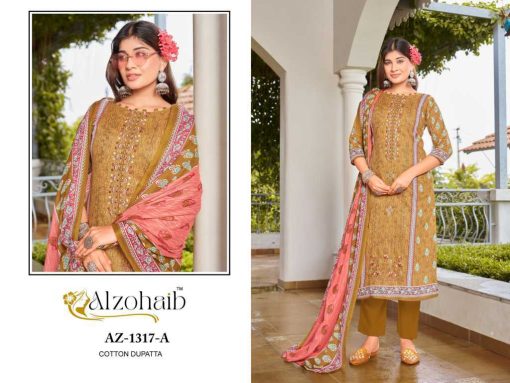 Alzohaib Lamhay Vol 1 Chiffon Cotton Salwar Suit Catalog 4 Pcs 4 510x383 - Alzohaib Lamhay Vol 1 Chiffon Cotton Salwar Suit Catalog 4 Pcs