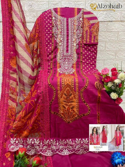 Alzohaib Rubina Vol 1 Chiffon Cotton Salwar Suit Catalog 5 Pcs 7 510x680 - Alzohaib Rubina Vol 1 Chiffon Cotton Salwar Suit Catalog 5 Pcs