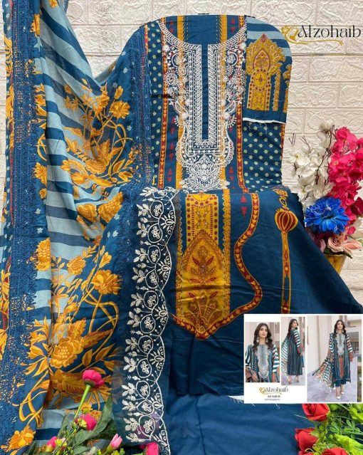 Alzohaib Rubina Vol 1 Chiffon Cotton Salwar Suit Catalog 5 Pcs 9 510x639 - Alzohaib Rubina Vol 1 Chiffon Cotton Salwar Suit Catalog 5 Pcs