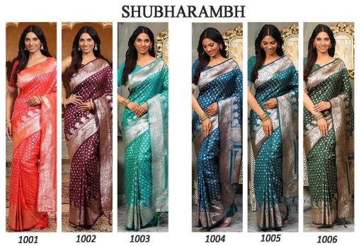 Astita Shubharambh Banarasi Silk Saree Sari Catalog 6 Pcs 7 510x348 - Astita Shubharambh Banarasi Silk Saree Sari Catalog 6 Pcs