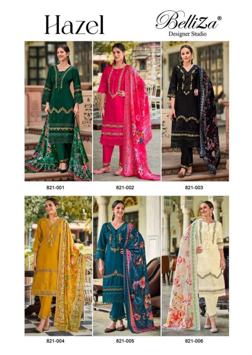 Belliza Hazel Silk Salwar Suit Catalog 6 Pcs 10 510x719 - Belliza Hazel Silk Salwar Suit Catalog 6 Pcs