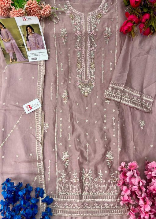 Bilqis B 170 A D Chiffon Salwar Suit Catalog 4 Pcs 4 510x716 - Bilqis B 170 A-D Chiffon Salwar Suit Catalog 4 Pcs