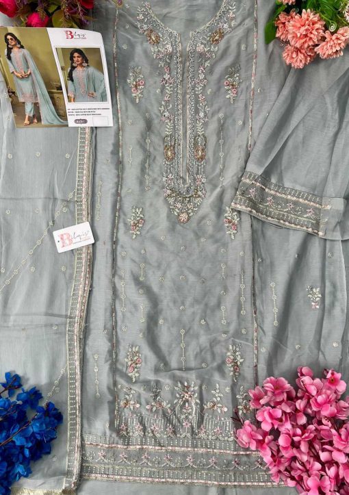 Bilqis B 170 A D Chiffon Salwar Suit Catalog 4 Pcs 8 510x723 - Bilqis B 170 A-D Chiffon Salwar Suit Catalog 4 Pcs