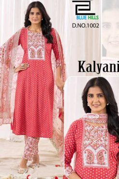 Blue Hills Kalyani Kurti with Dupatta Bottom Rayon Catalog 4 Pcs