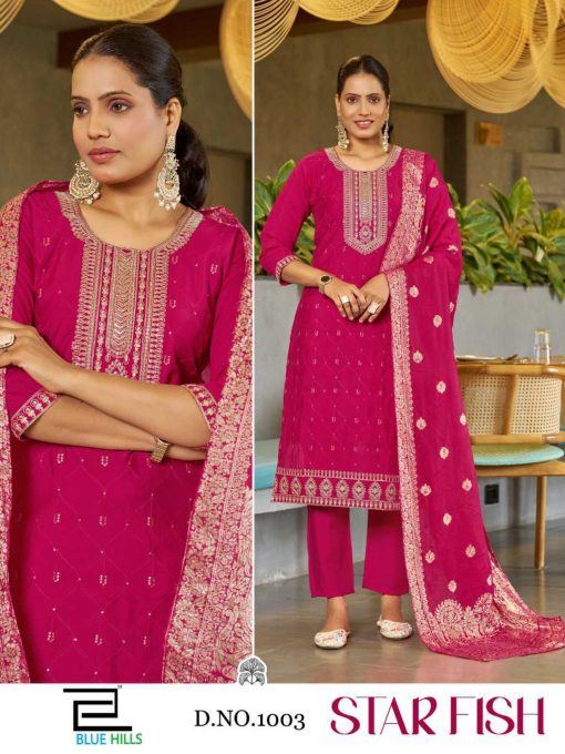 Blue Hills Star Fish Kurti with Dupatta Bottom Silk Catalog 4 Pcs 1 510x680 - Blue Hills Star Fish Kurti with Dupatta Bottom Silk Catalog 4 Pcs