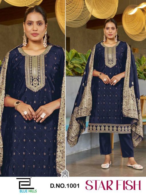 Blue Hills Star Fish Kurti with Dupatta Bottom Silk Catalog 4 Pcs 3 510x680 - Blue Hills Star Fish Kurti with Dupatta Bottom Silk Catalog 4 Pcs