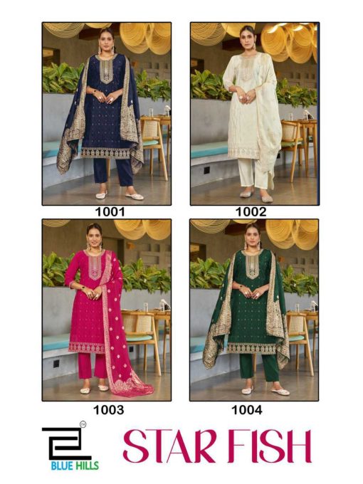 Blue Hills Star Fish Kurti with Dupatta Bottom Silk Catalog 4 Pcs 6 510x680 - Blue Hills Star Fish Kurti with Dupatta Bottom Silk Catalog 4 Pcs