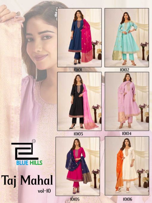 Blue Hills Taj Mahal Vol 10 Kurti with Dupatta Bottom Silk Catalog 6 Pcs 8 510x680 - Blue Hills Taj Mahal Vol 10 Kurti with Dupatta Bottom Silk Catalog 6 Pcs