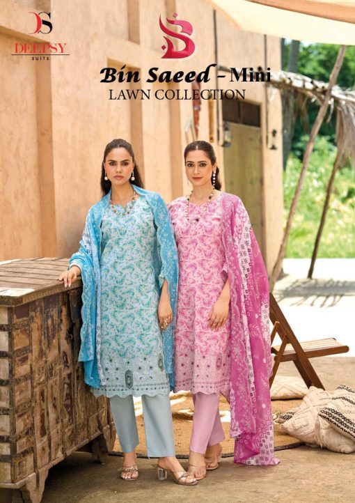 Deepsy Bin Saeed Mini Lawn Collection Chiffon Cotton Salwar Suit Catalog 6 Pcs 1 510x722 - Deepsy Bin Saeed Mini Lawn Collection Chiffon Cotton Salwar Suit Catalog 6 Pcs