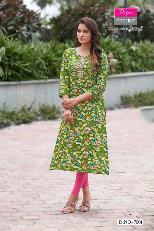 Diya Trends Gardencity Concept Vol 7 Kajal Style Rayon Kurti Catalog 11 Pcs 1 510x765 - Diya Trends Gardencity Concept Vol 7 Kajal Style Rayon Kurti Catalog 11 Pcs