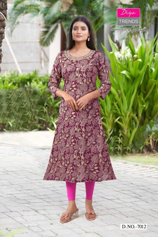 Diya Trends Gardencity Concept Vol 7 Kajal Style Rayon Kurti Catalog 11 Pcs 11 510x765 - Diya Trends Gardencity Concept Vol 7 Kajal Style Rayon Kurti Catalog 11 Pcs