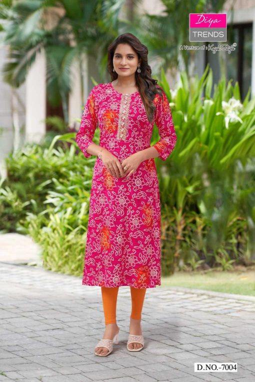 Diya Trends Gardencity Concept Vol 7 Kajal Style Rayon Kurti Catalog 11 Pcs 4 510x765 - Diya Trends Gardencity Concept Vol 7 Kajal Style Rayon Kurti Catalog 11 Pcs