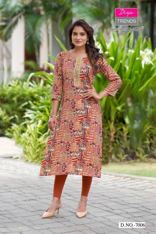 Diya Trends Gardencity Concept Vol 7 Kajal Style Rayon Kurti Catalog 11 Pcs 6 510x765 - Diya Trends Gardencity Concept Vol 7 Kajal Style Rayon Kurti Catalog 11 Pcs