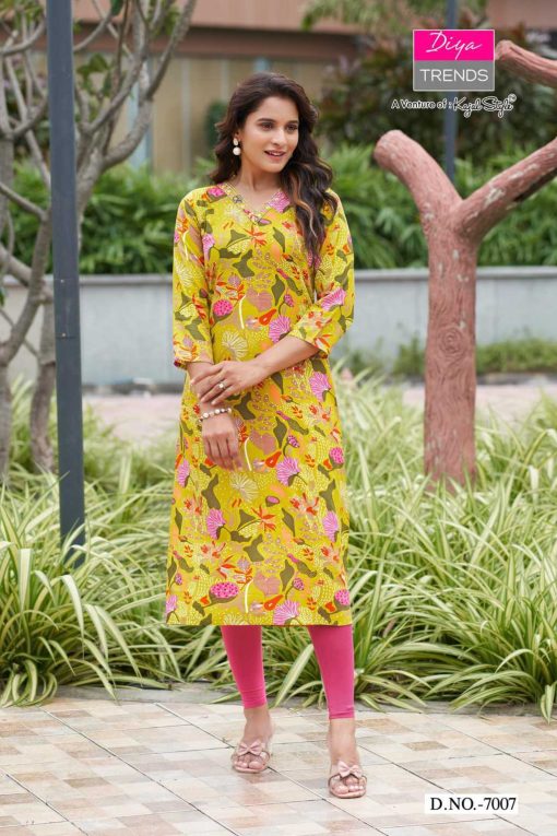 Diya Trends Gardencity Concept Vol 7 Kajal Style Rayon Kurti Catalog 11 Pcs 7 510x765 - Diya Trends Gardencity Concept Vol 7 Kajal Style Rayon Kurti Catalog 11 Pcs