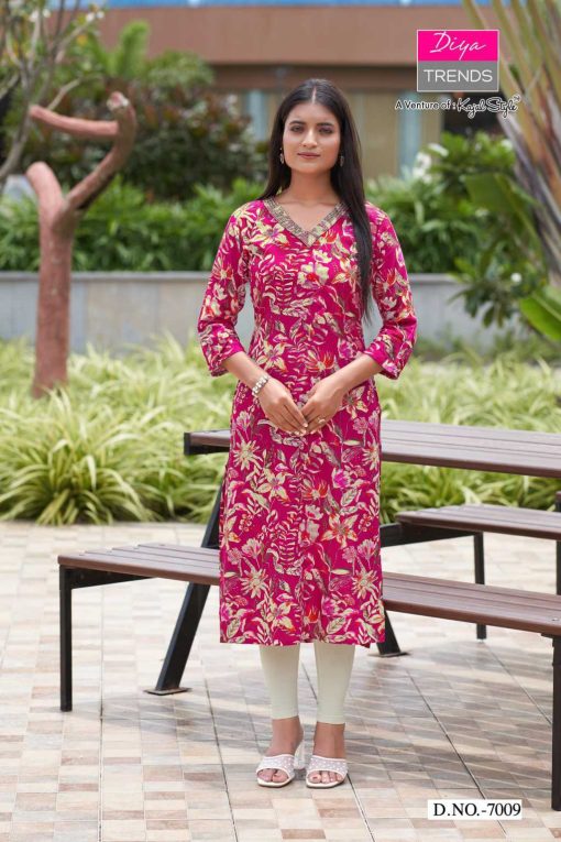Diya Trends Gardencity Concept Vol 7 Kajal Style Rayon Kurti Catalog 11 Pcs 9 510x765 - Diya Trends Gardencity Concept Vol 7 Kajal Style Rayon Kurti Catalog 11 Pcs