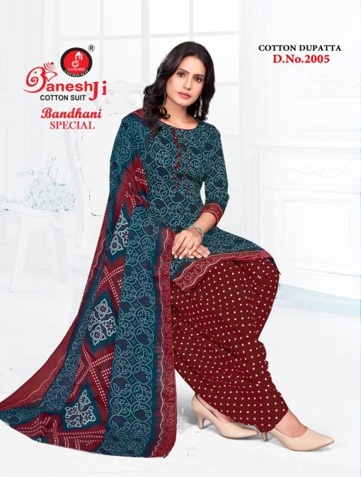 Ganeshji Bandhani Special Vol 2 Cotton Salwar Suit Catalog 10 Pcs 5 510x675 - Ganeshji Bandhani Special Vol 2 Cotton Salwar Suit Catalog 10 Pcs