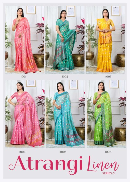 Hi Studio Atrangi Linen Series Vol 5 Saree Sari Catalog 6 Pcs 9 510x714 - Hi Studio Atrangi Linen Series Vol 5 Saree Sari Catalog 6 Pcs