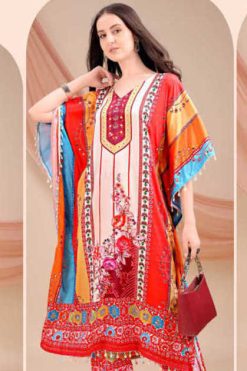 Jisha Kaftan CO ORD Set with Value Addition Vol 2 Silk Wholesale Catalog 8 Pcs 247x371 - Surat Fabrics