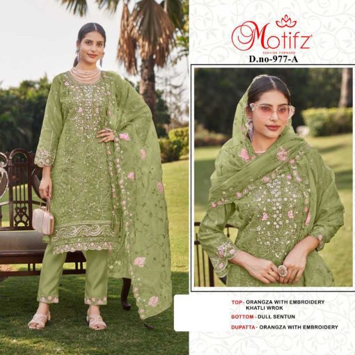 Motifz DN 977 A D Organza Salwar Suit Catalog 4 Pcs 1 1 510x510 - Motifz DN 977 A-D Organza Salwar Suit Catalog 4 Pcs