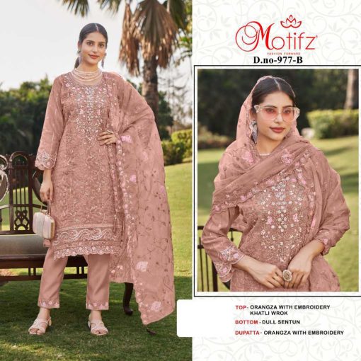 Motifz DN 977 A D Organza Salwar Suit Catalog 4 Pcs 2 510x510 - Motifz DN 977 A-D Organza Salwar Suit Catalog 4 Pcs
