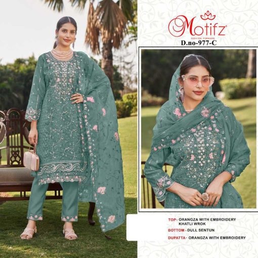 Motifz DN 977 A D Organza Salwar Suit Catalog 4 Pcs 3 510x510 - Motifz DN 977 A-D Organza Salwar Suit Catalog 4 Pcs