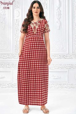Pranjul Pragati Vol 13 A Nighty Wholesale Catalog 10 Pcs 2XL
