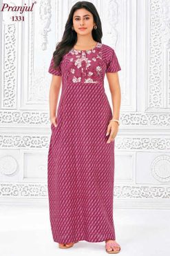 Pranjul Pragati Vol 13 C Nighty Wholesale Catalog 10 Pcs L